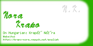 nora krapo business card